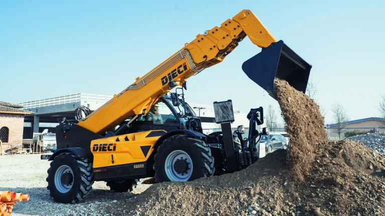 Image shows a Dieci Icarus 40.17 telehandler on a construction site in Australia
