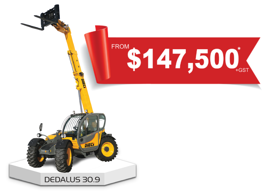 Image shows the Dieci Dedalus 30.9 Telehandler on summer promo at Dieci Australia
