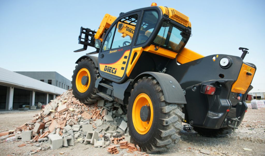 Image shows a Dieci Telehandlers working on a construction site in NSW, Australia