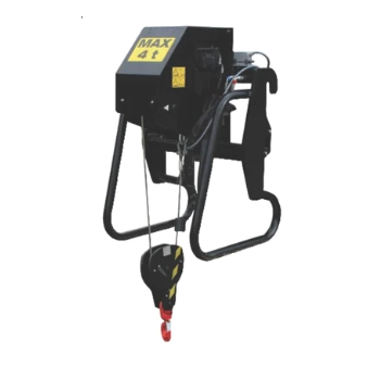 A winch attachment for telehandlers, used for lifting suspended loads at height including construction materials