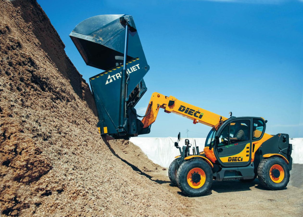 Agri Max 7t Telehandler scooping large amounts of dirt on an Australian farm