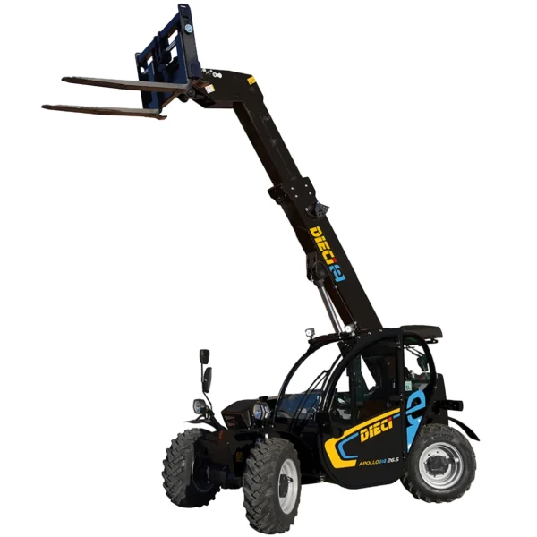 left side view of the Dieci Apollo-e 26.6 2.5t electric telehandler