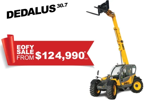 Image shows an EOFY sale on the Dieci Dedalus 30.7