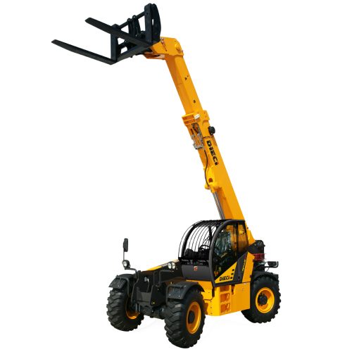 Dieci Hercules 120.10 12T Telehandler with its boom raised high in the air and its forks extended, ready to lift up to 12 tons on tough Australian work sites