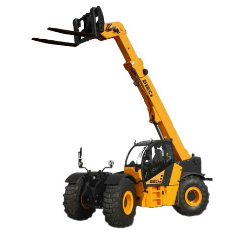 Dieci Hercules 190.10 19T Telehandler with its boom raised in the air ready to lift heavy loads up to 19tons