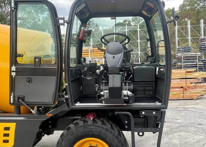 F7000T Mixer Truck cab with door open for Sydney concrete truck driver