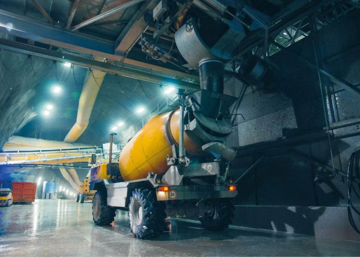 F7000 Mixer Truck getting loaded up with concrete for a construction project in Sydney