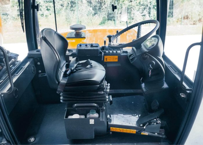 interior view of the cab on a F7000 Mixer Truck