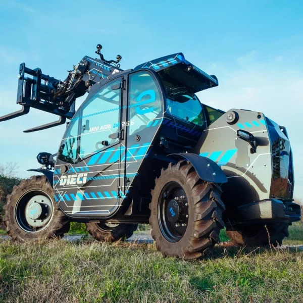 Image shows a Dieci Electric telehandler which are used to work on in Construction and Agriculture in Australia in Sydney, Melbourne, Perth and Brisbane