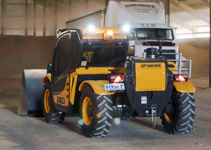 rear view of a Poultry Pro 3t Telehandler