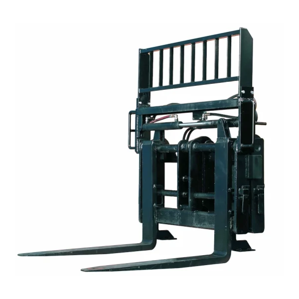 a side shift positioner for telehandler tines / tynes, designed to allow precise width positioning of the forks to enable pallets and loads of various sizes to be lifted safely