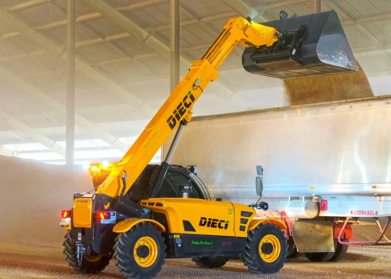 poultry pro 3t telehandler working in an Australian poultry shed moving feed and materials